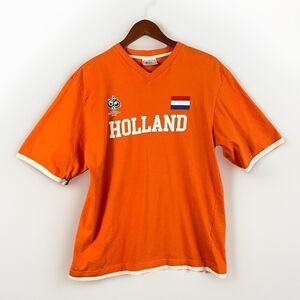 VTG 2006 FIFA World Cup Holland‎ Soccer Shirt Mens MD/LG Orange Futbol Heitinga